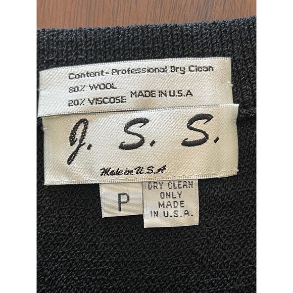 J.S.S Knitwear Skirt P Black wool blend stretch pull on - Picture 7 of 7